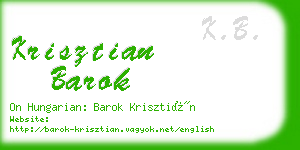 krisztian barok business card